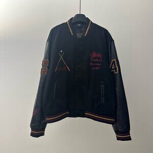 Stussy Black Baseball Jacket